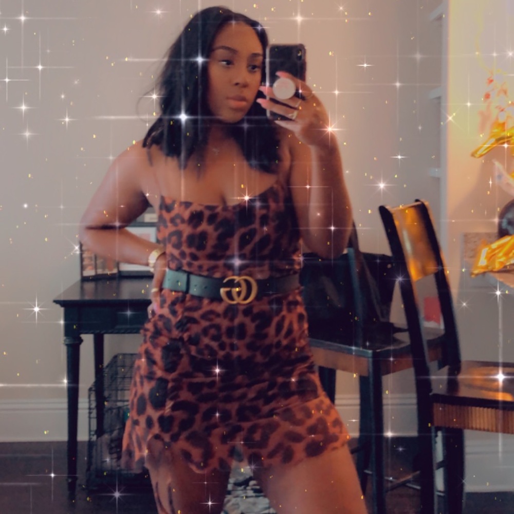 Brown Mesh Leopard Print Ruched Bodycon Dress